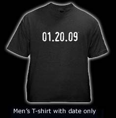 01.20.09&reg; Bush's Last Day Men's Short Tshirts with just date